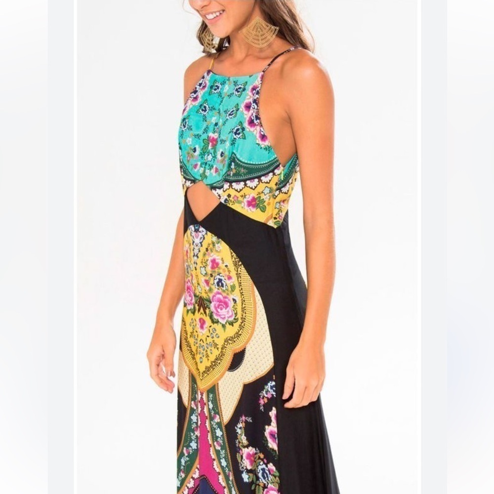 Farm Rio petite black floral maxi dress - Picture 2 of 13
